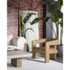 Cobourg Ludlow Sesame Leather Lounge Chair